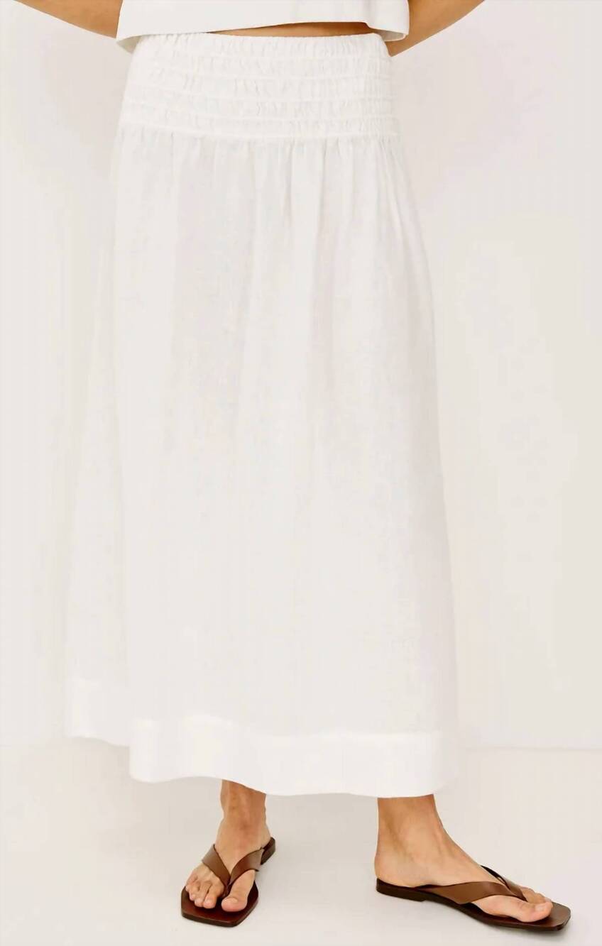 NEW RAILS alessa midi skirt in white